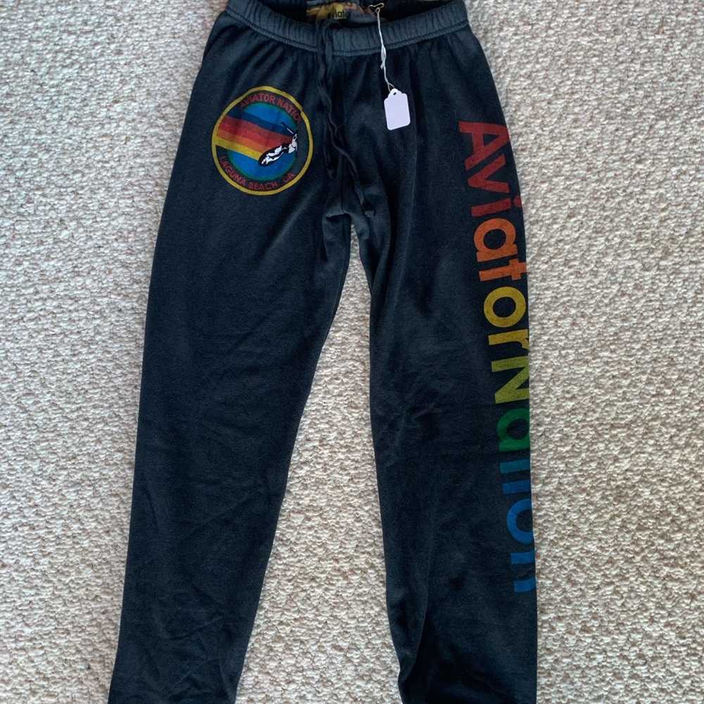 nwt aviator nation logo sweatpants